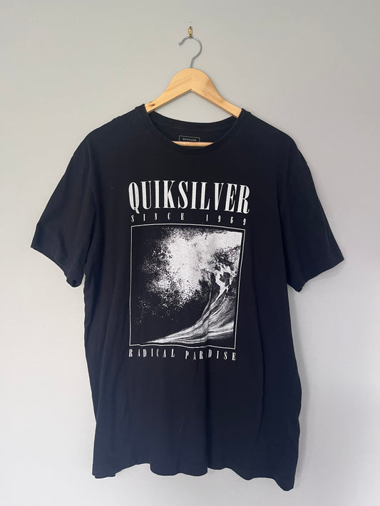 Black Quiksilver Graphic Tee - L