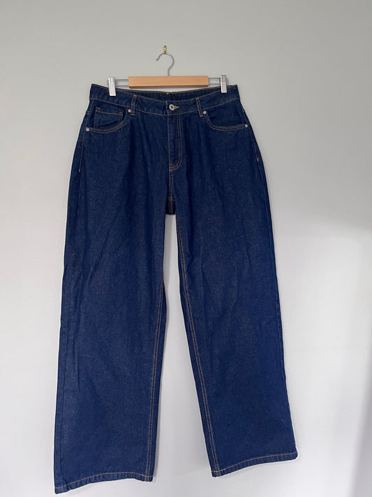 Blue Baggy Fit Jeans - Size 34
